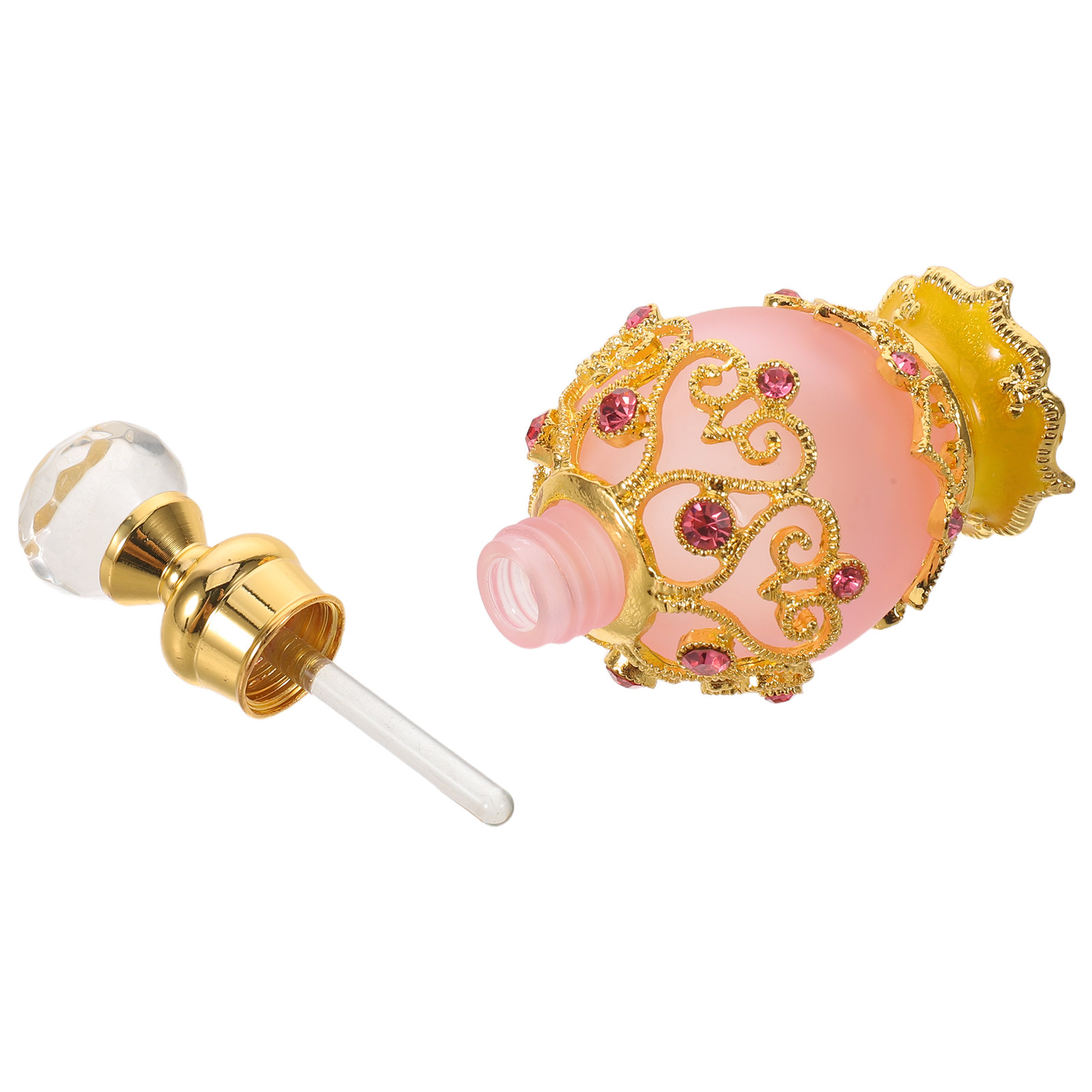 Fragrance-Oils Perfume - زجاجة عطر كريستالية مرصعة بالأحجار الكريمة